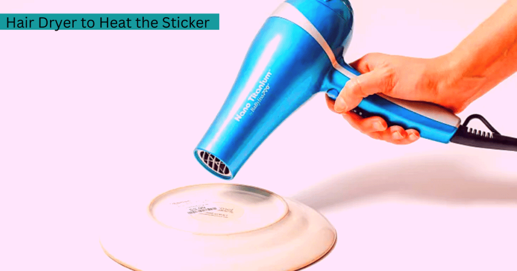 remove laptops stickers by using hair dryer